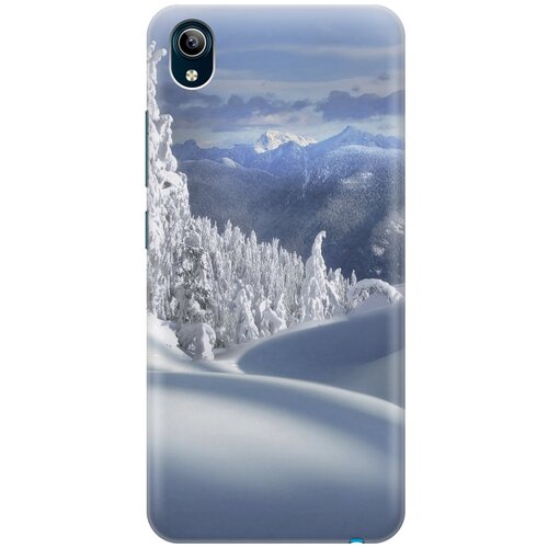 фото Силиконовый чехол на vivo y91c / виво у91с с принтом "заснеженный лес и горы gosso
