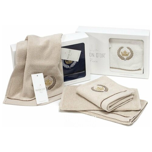 фото Подарочный набор полотенец-салфеток 30х50(4) maison dor pierre loti хлопковая махра антрацит maison dor (турция)