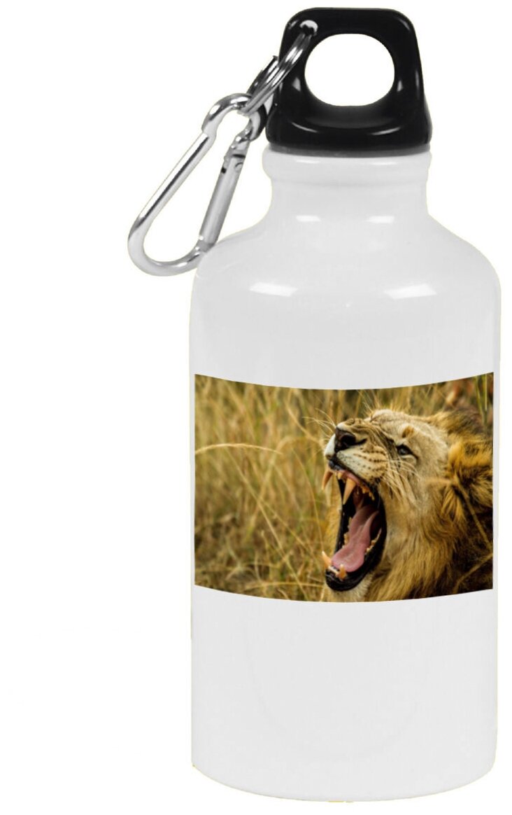 Бутылка с карабином CoolPodarok Оскал льва