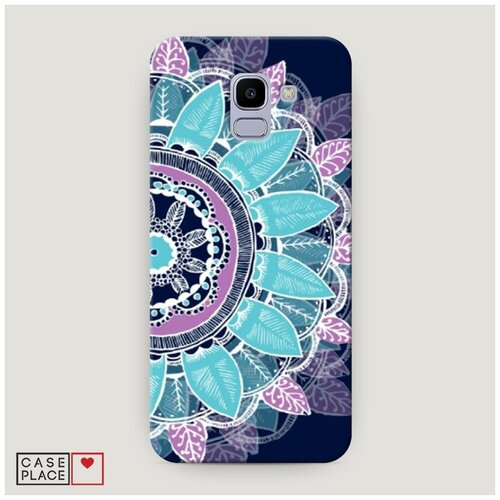 фото Чехол пластиковый samsung galaxy j6 2018 мандала из листиков case place
