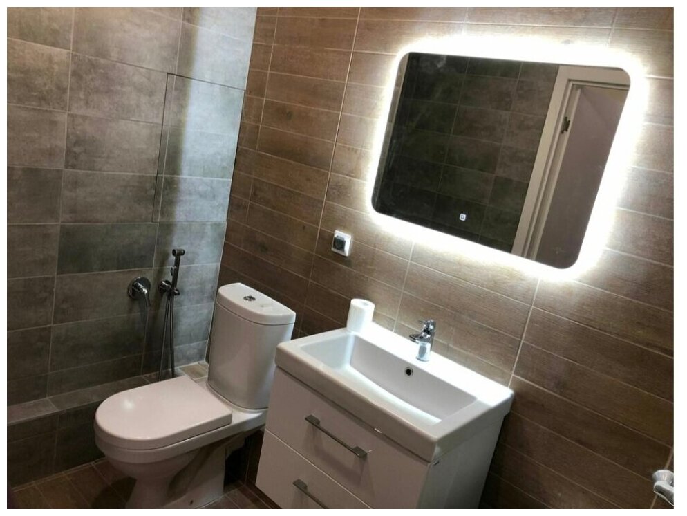 Зеркало для ванной с сенсорной подсветкой BelBagno / VAIDIRI V0001LZ4/80 см х 60 см - фотография № 11