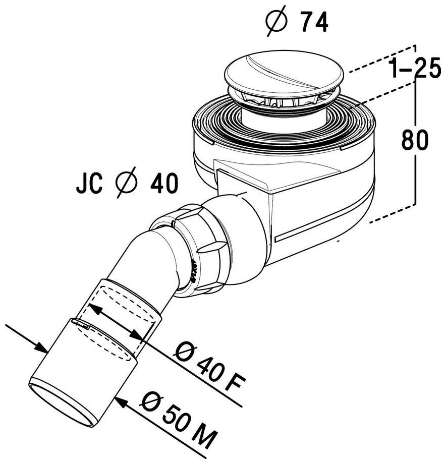 Сифон для поддона Radaway Turboflow TB50P - фотография № 2