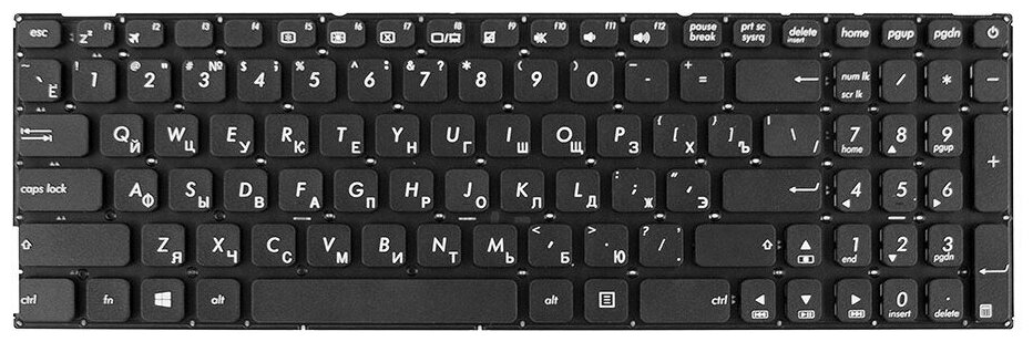 Клавиатура для ноутбука Asus X541 черная 561₽