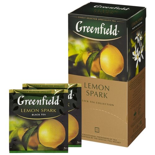 Чай Greenfield Lemon Spark черный фольгир.25пак/уп 0711-10 , 2 шт.