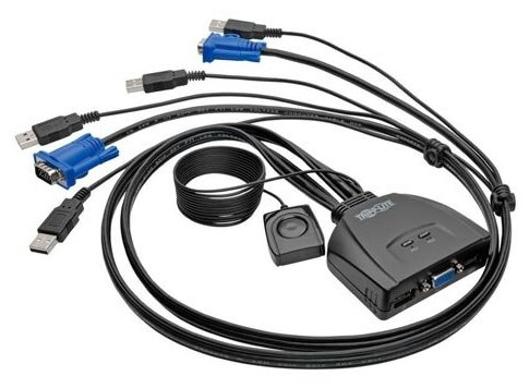 KVM Консоль Tripplite B032VU2 with 5ft built in cables and one USB to PS2 adapter Adapter works with Windows and Linux