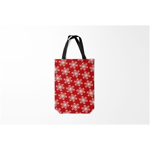 фото Сумка-шоппер / 31х42 см / популярные иллюстрации / снеговик новогодние снежинки burnettie