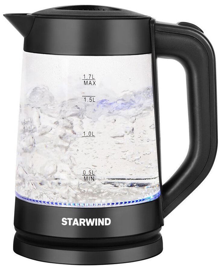 Чайник электрический StarWind , 1700Вт, черный - фото №8