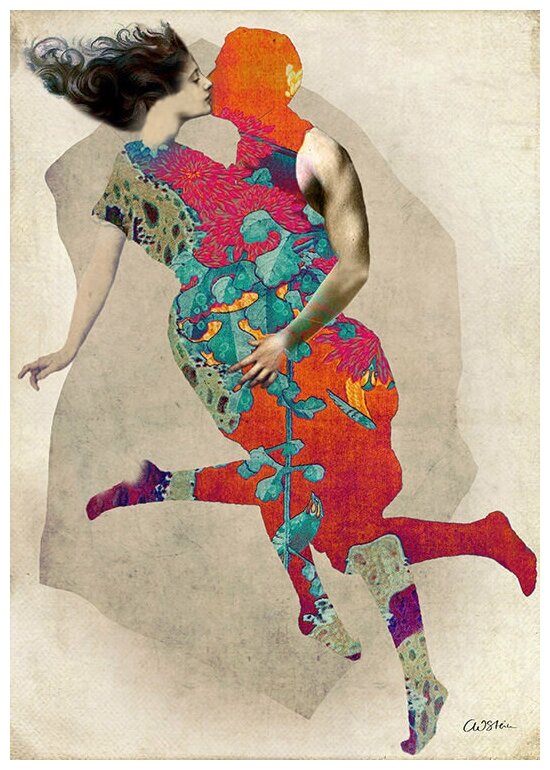 Интерьерный постер на стену картина для интерьера в подарок плакат "Tango" размера 60х90 см 600*900 мм репродукция без рамы в тубусе