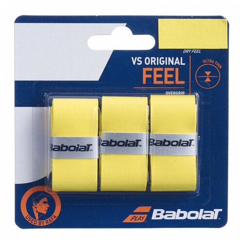 Овергрип Babolat VS Grip Original x3 653040-113, 3шт, желтый намотка babolat vs original feel tennis overgrip 12шт