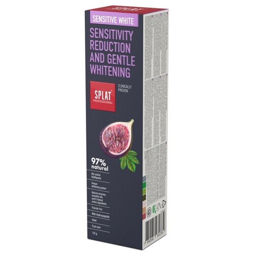 Зубная паста SPLAT Professional Sensitive White Sensitivity Reduction And Gentle Whitening, 100 мл, разноцветный splat зубная паста professional bio white plus 125 г