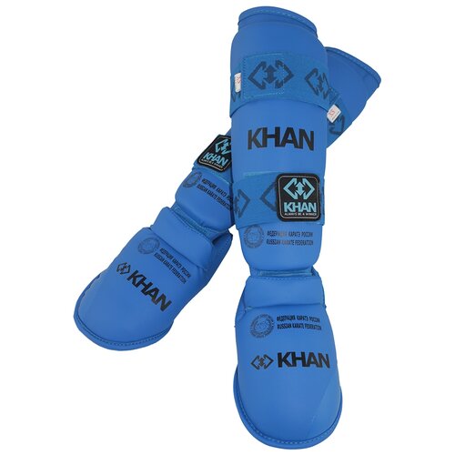 Шингарды Khan, FKR23001, M, синий защита голени и стопы для каратэ khan фкр красный m