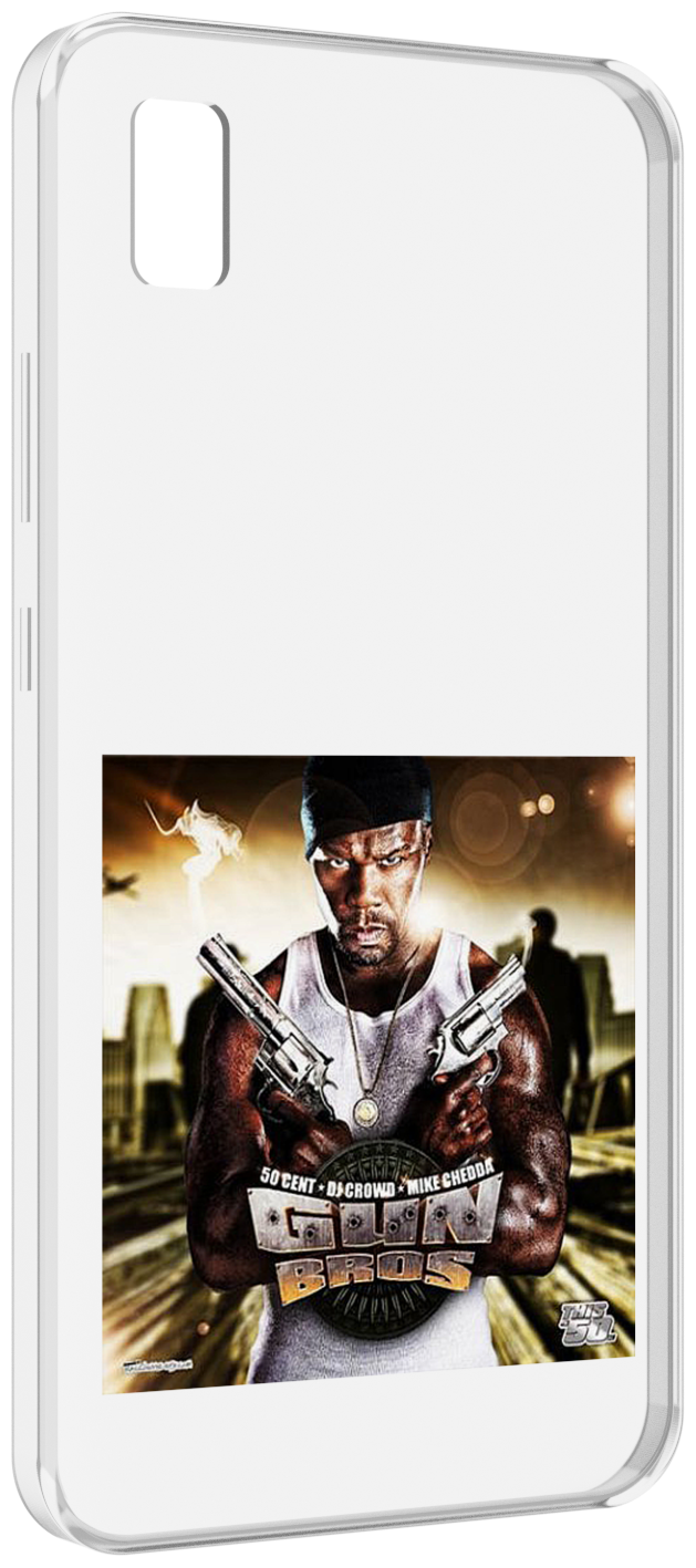 Чехол MyPads 50 Cent - Gun Bros для ZTE BLADE L210 задняя-панель-накладка-бампер