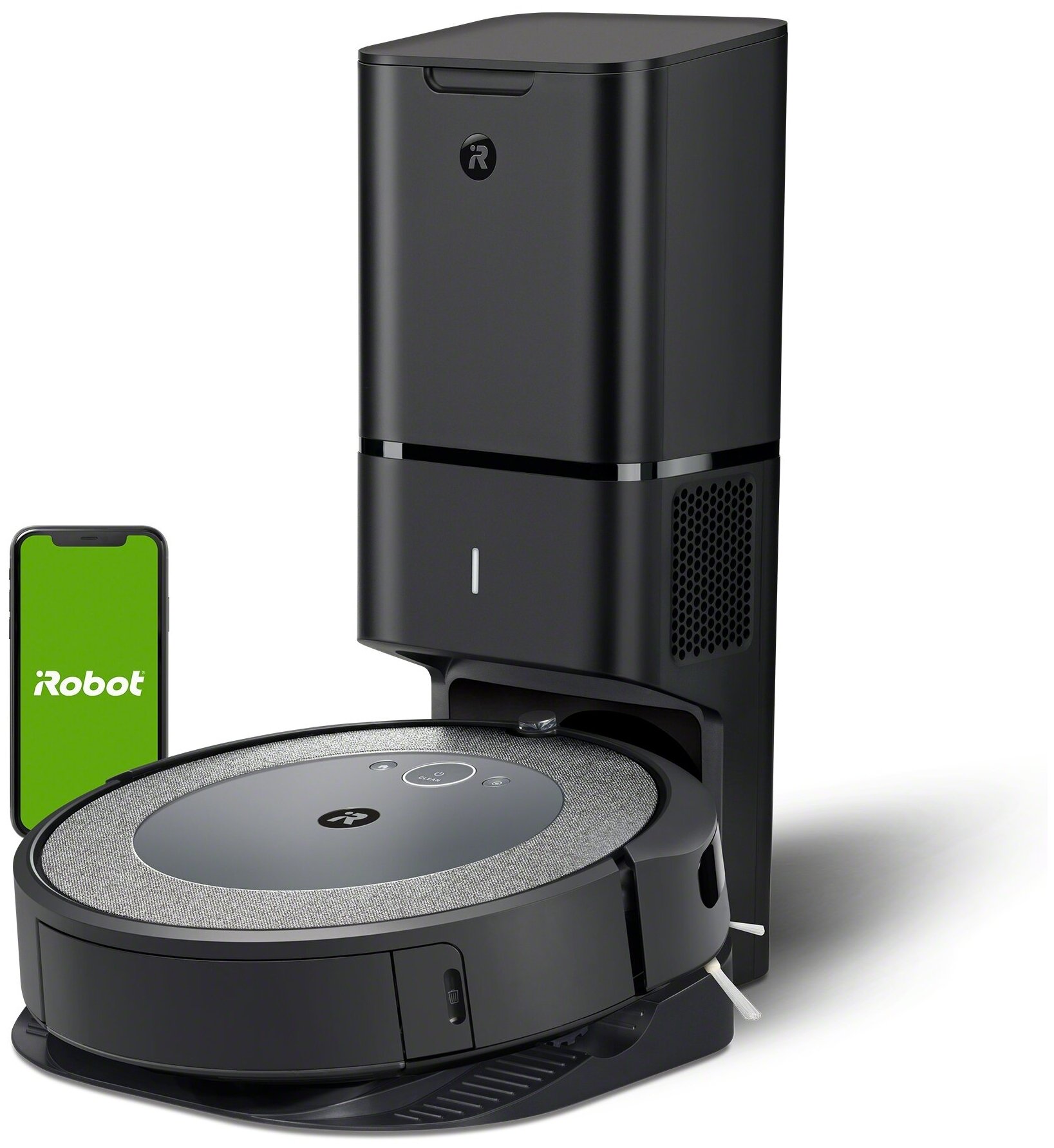 Робот-пылесос IROBOT Roomba i3+, серый/черный [i355840plus_rnd]