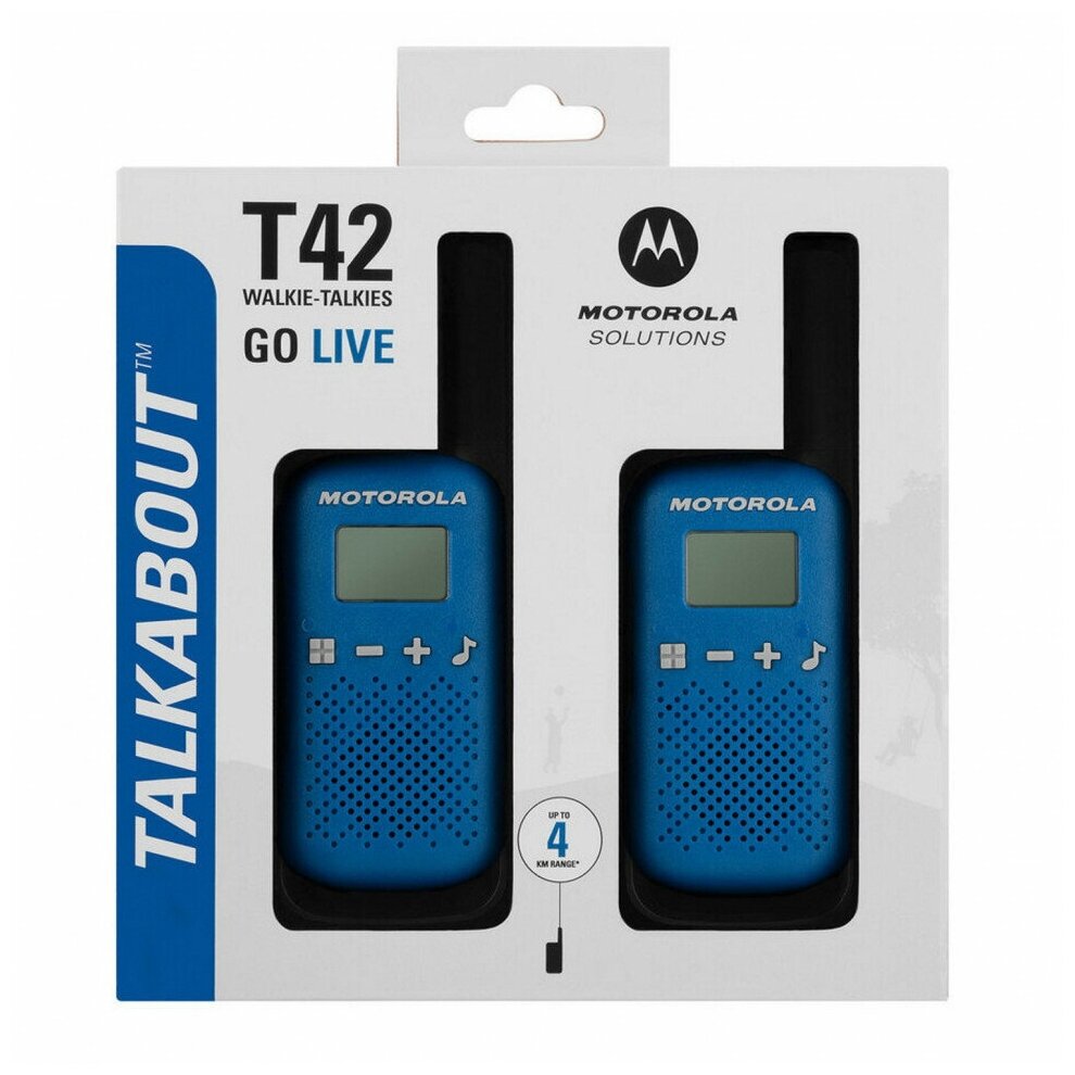 Motorola Комплект из двух радиостанций Talkabout T42 BLUE B4P00811LDKMAW