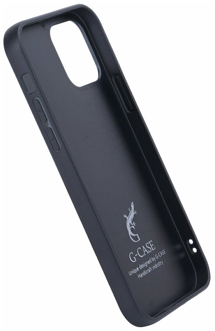 Чехол накладка G-Case Carbon для Apple iPhone 12 Pro Max, черная — фото 4