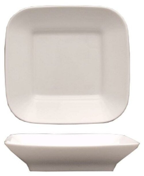 фото Салатник квадратный «Рита»; фарфор; 250мл