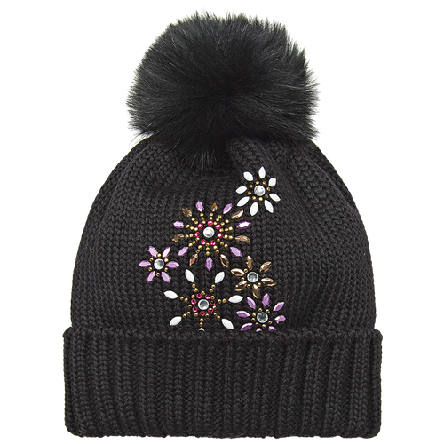 Шапка для девочки Catya 721623/ND черного цвета 60 см