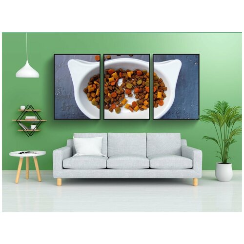 фото Набор модулных постеров для интерьера "кошка, питание, корм для домашних животных" 60x90 см. в тубусе, без рамки lotsprints