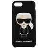 Lagerfeld для iPhone 7/8/SE 2020 Liquid silicone Iconic Karl Hard Black - изображение