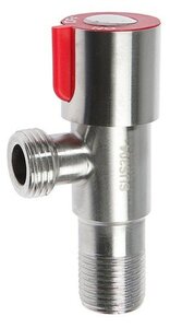 <b>Кран</b> шаровой Accoona A473G-4, 1/2"х1/2" наружная резьба, <b>для</b> быт. приборов, <b>угловой</b>, красный <b>Кран</b> ша