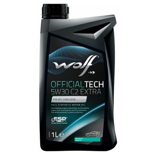 фото Моторное масло, wolf officialtech 5w30 c2 extra, 1 л