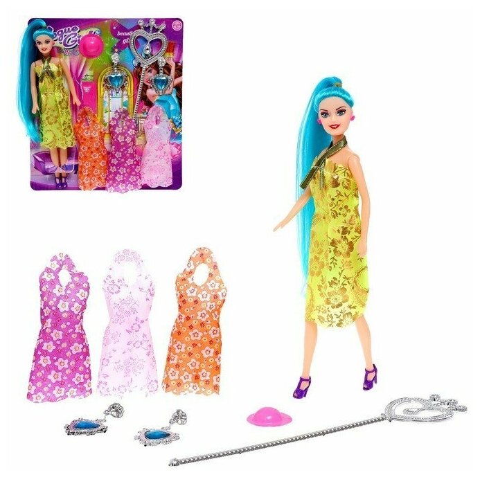 Кукла-модель "Оля" с аксессуарами, микс