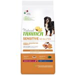 Корм Trainer Natural Sensitive No Gluten Medium & Maxi Adult Dog Salmon для собак средних и крупных пород, с лососем, 12 кг - изображение