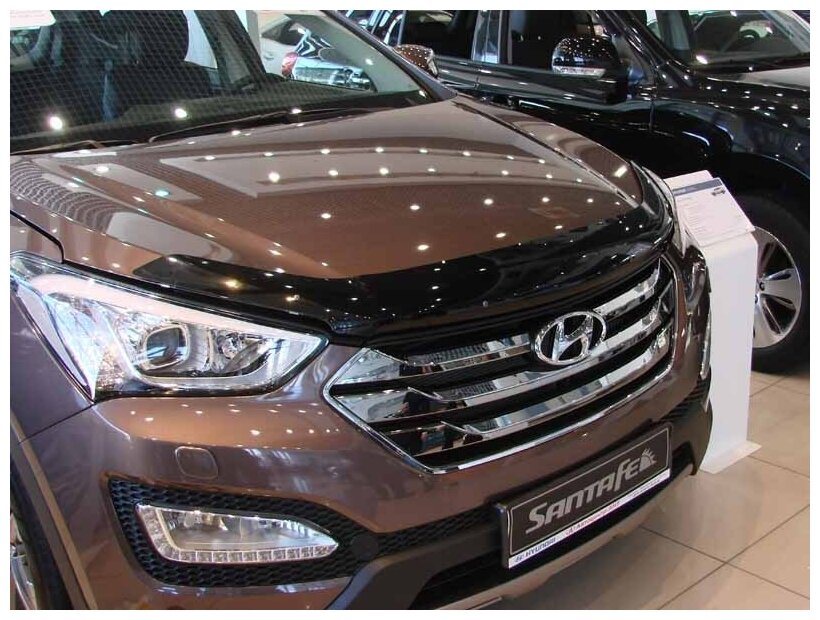 Дефлектор капота темный HYUNDAI SANTA FE 2012-2018 GRAND SANTA FE 2013-2018 NLD. SHYSAN1212