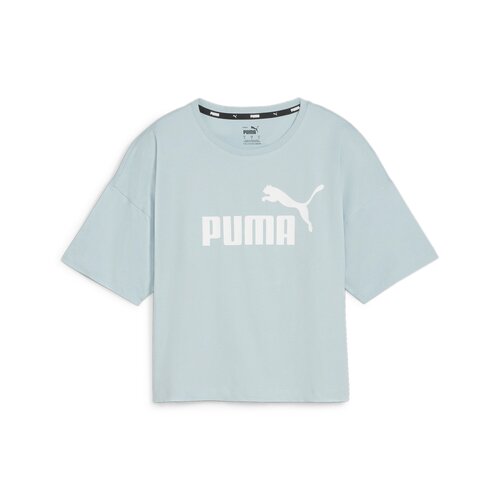 Футболка PUMA Essentials Logo Cropped Women's Tee, размер M, синий