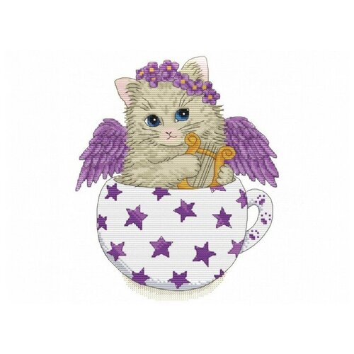 фото Набор кот орфей вышивка крестом 25х30 белоснежка 127-14