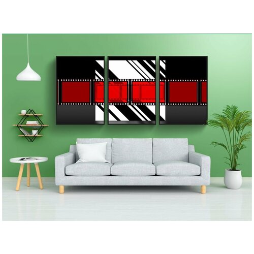 фото Набор модулных постеров для интерьера "диафильм, кино полоса, видео фильм" 60x90 см. в тубусе, без рамки lotsprints