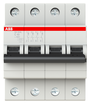 Автоматический выключатель ABB SH204L 4P (C) 4,5kA 40 А