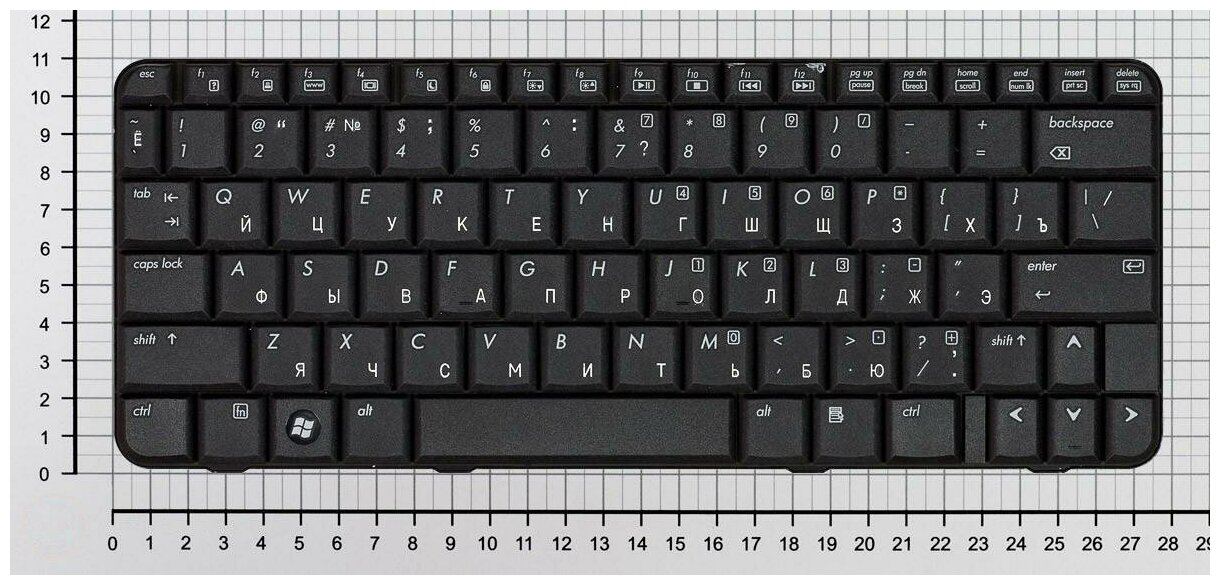 Клавиатура для ноутбука HP Compaq Presario 2210B черная