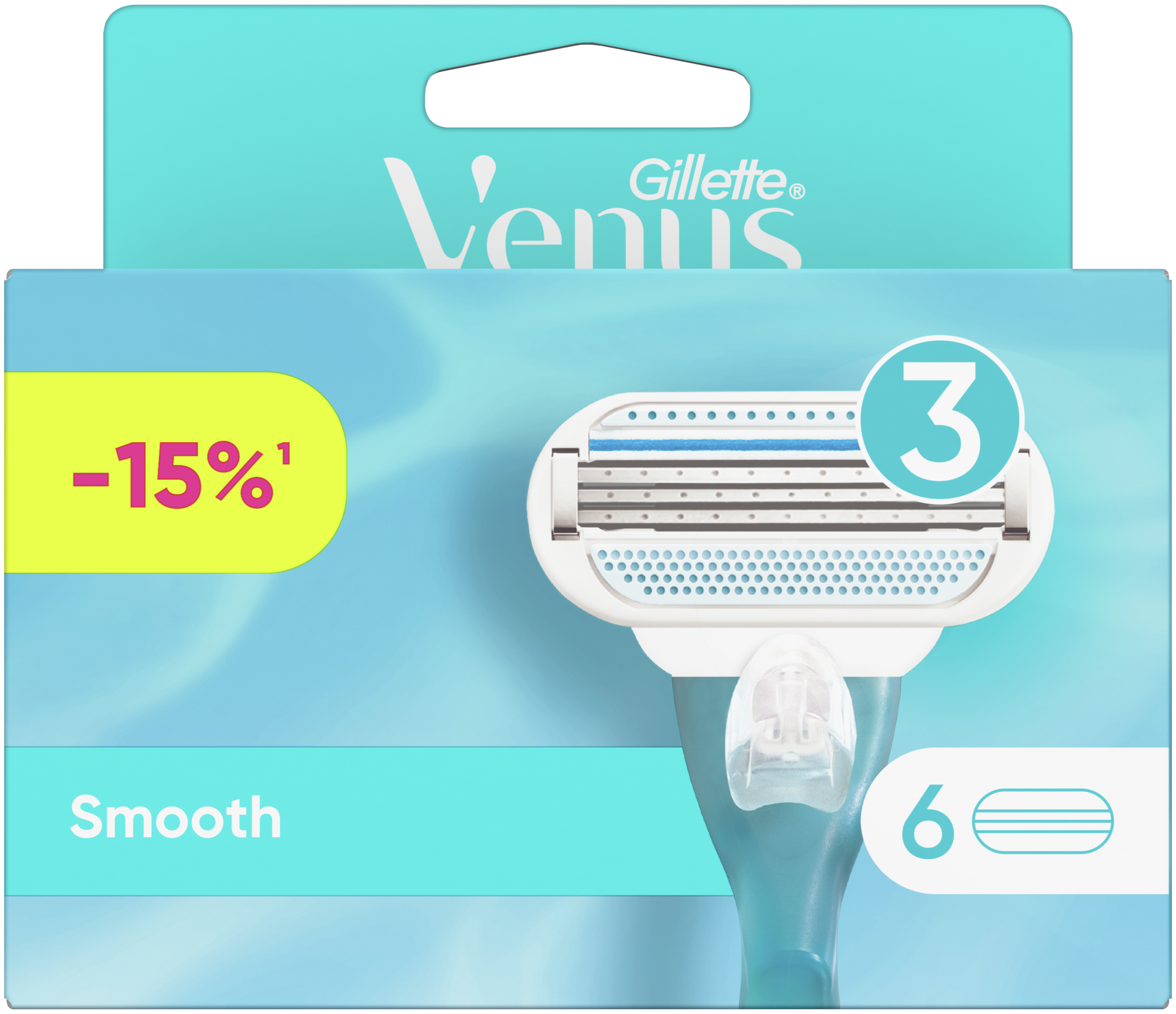 Сменные кассеты для бритвы Venus Smooth 6 шт.