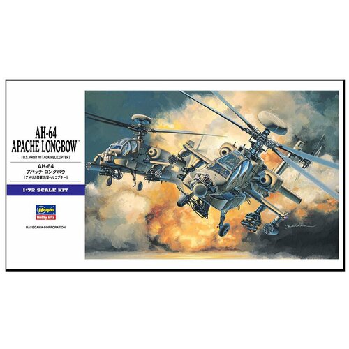 00536 Hasegawa Американский ударный вертолет AH-64 Apache Longbow (1:72) 12537 academy вертолет ah 64 британской армии афганистан 1 72