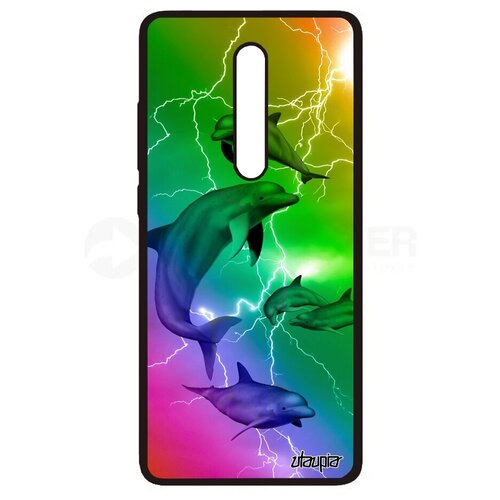 фото Защитный чехол на мобильный // xiaomi redmi k20 // "дельфины" животные соталия, utaupia, цветной