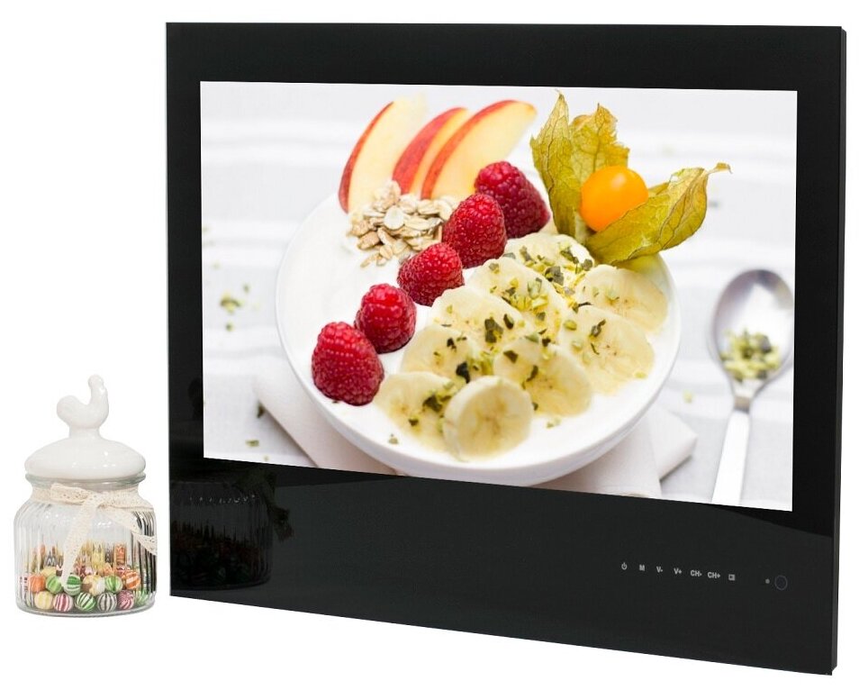 AVEL Встраиваемый Smart телевизор для кухни AVS240KS (черная рамка)