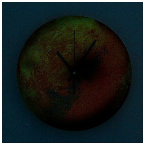 фото Часы настенные, серия: интерьер, "марс", светятся в темноте зеленым, d=30 см сима-ленд