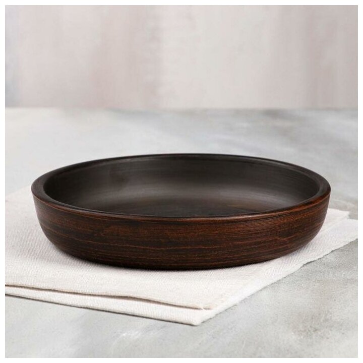 фото Красная глина Сковорода для запекания "Кеци", гладкая, 20 см