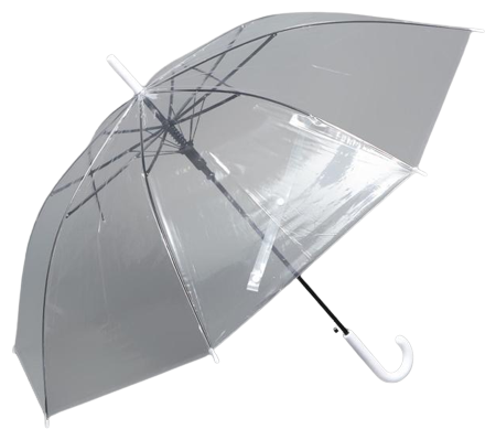 Зонт-трость Сима-ленд, полуавтомат, купол 96 см, 8 спиц, прозрачный, бесцветный