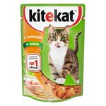 Kitekat Паучи с курицей в желе для кошек 10151304, 0,085 кг (26 шт) - изображение