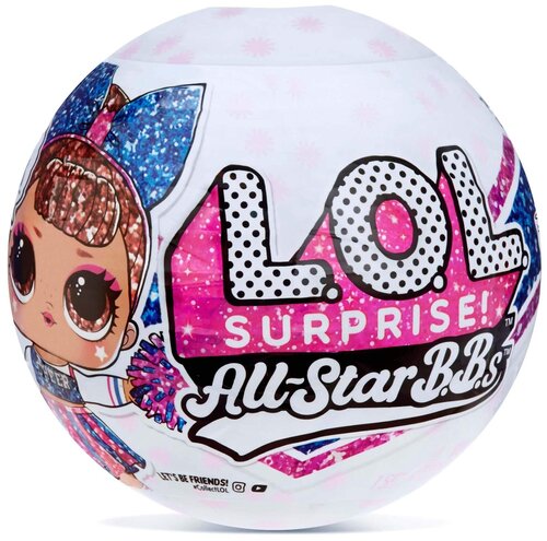 Кукла-сюрприз L.O.L. Surprise! Cheer Team Sparkly Dolls Series 2, 571780 фиолетовый