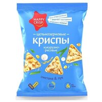 Криспы кукурузно-рисовые HAPPY CRISP Сметана и Лук 50 г