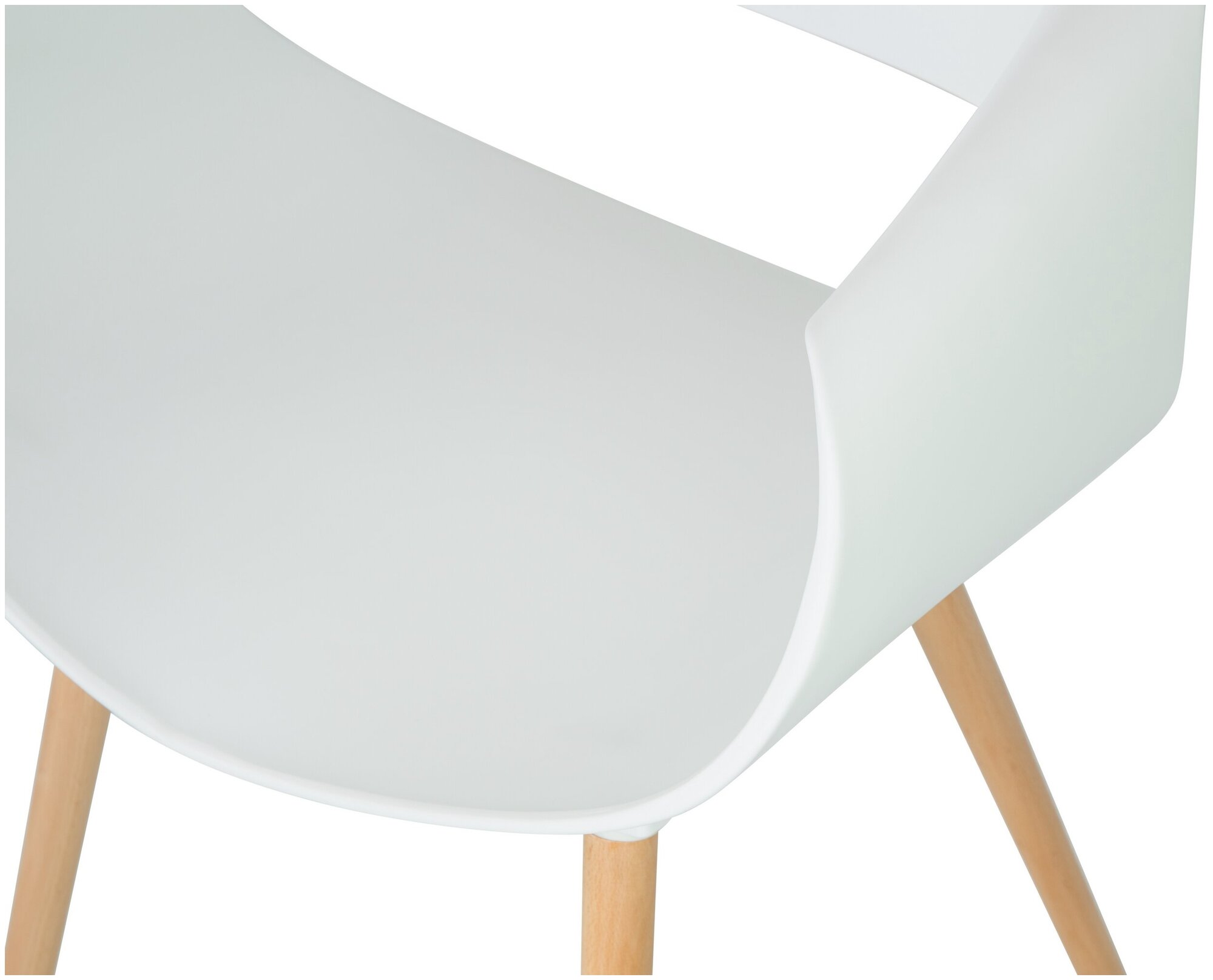 Стул обеденный ALIEN LMZL-РР682, цвет сиденья белый (W-02), цвет основания светлый бук - фотография № 8
