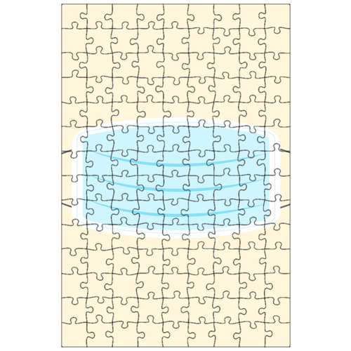 фото Магнитный пазл 27x18см."маска, безопасность, икона" на холодильник lotsprints