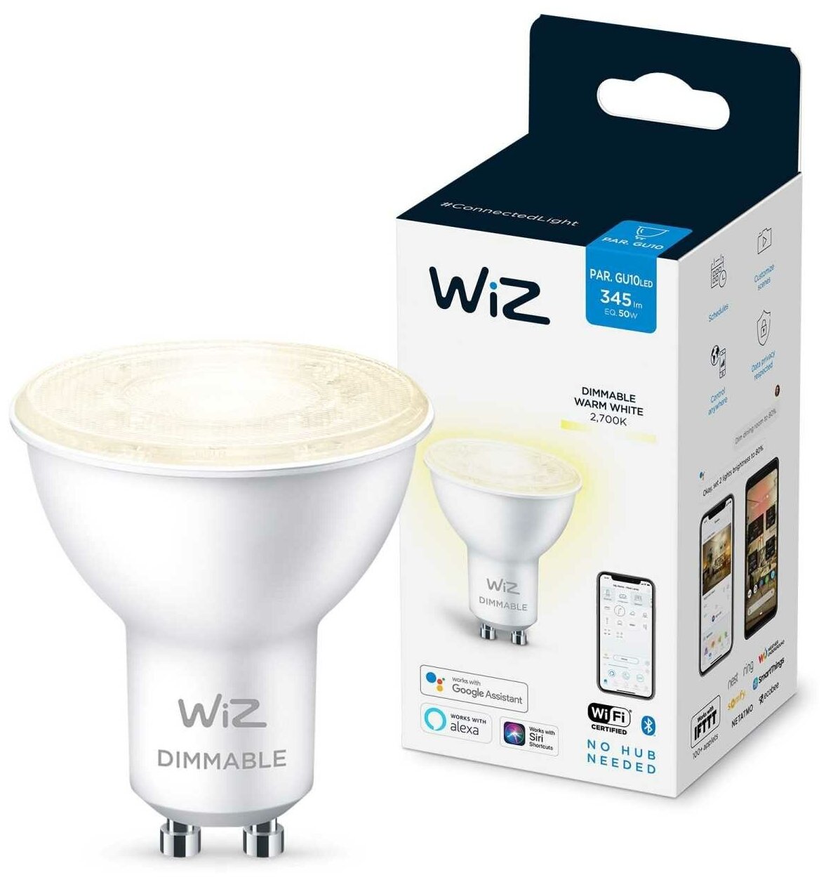Лампа WiZ Wi-Fi BLE 50W GU10 927 DIM 1PF/6