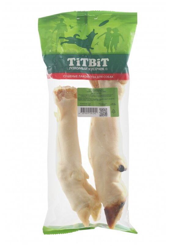 Лакомство для собак TitBit Нога баранья 2 (мягкая упаковка) 2шт.