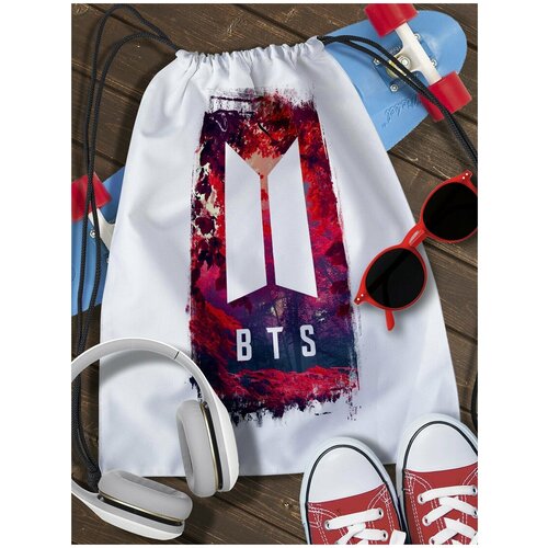 Мешок для сменной обуви BTS - 3056 kpop bangtan boys creative acrylic stand standup stop sign tablecard k pop jk v jin student gifts new korea group thank you card