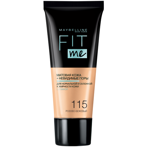 Maybelline New York Тональный крем Fit Me, 30 мл/40 г, оттенок: 115 Розово-Бежевый, 1 шт.