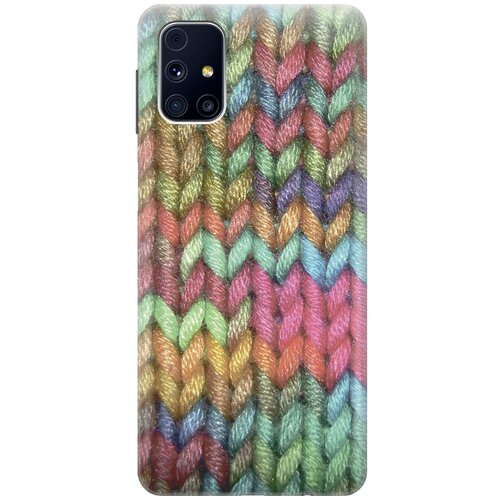 фото Силиконовый чехол на samsung galaxy m31s / самсунг м31 эс с принтом "разноцветная вязка gosso